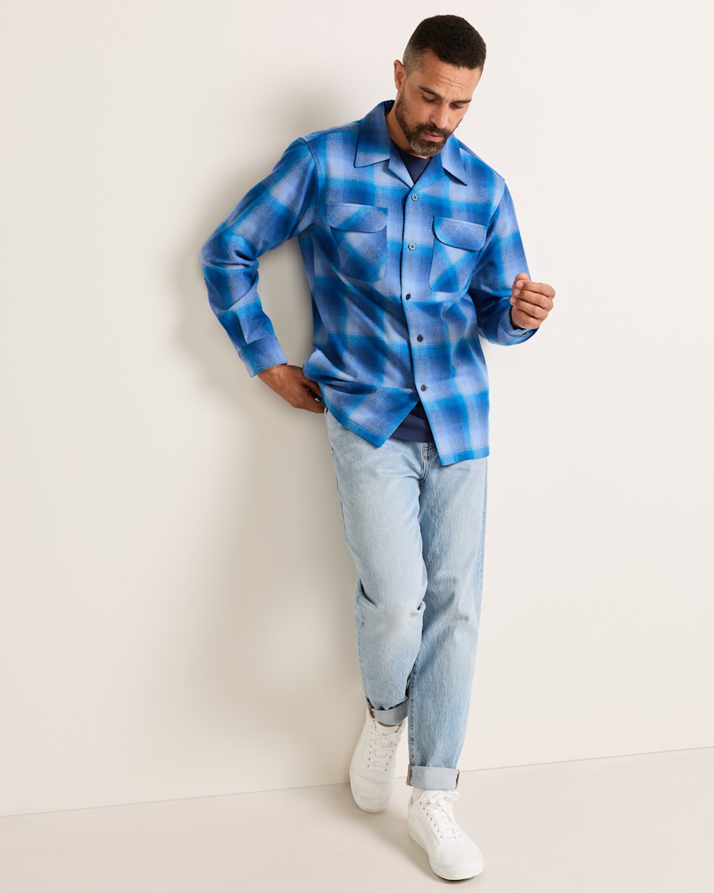 Pendleton Shop Men's Plaid Wool Board Shirt: Stylish Comfort