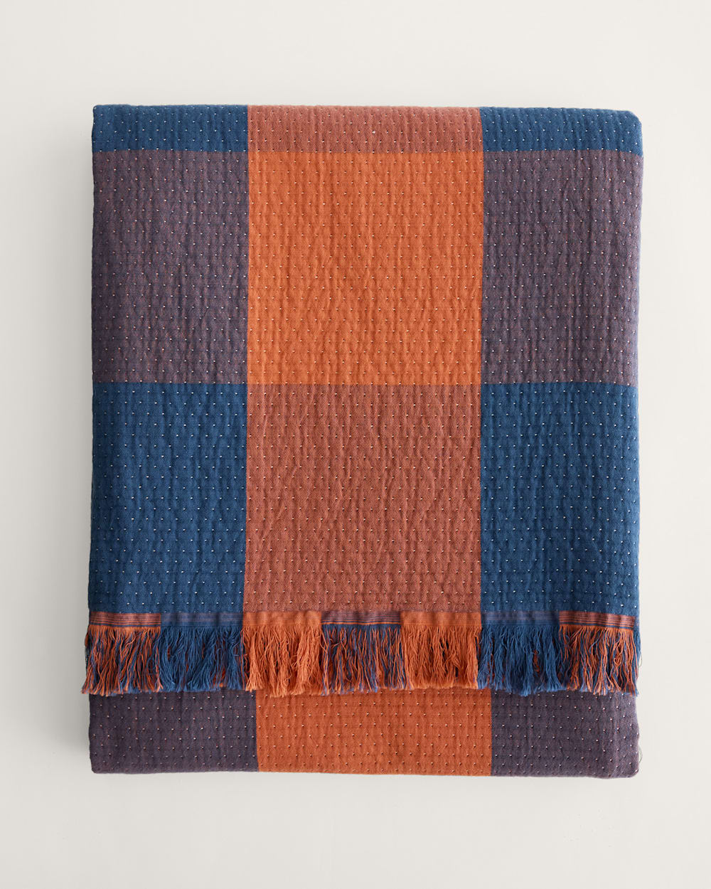 Pendleton Shop Organic Cotton Plaid Fringed Throw
