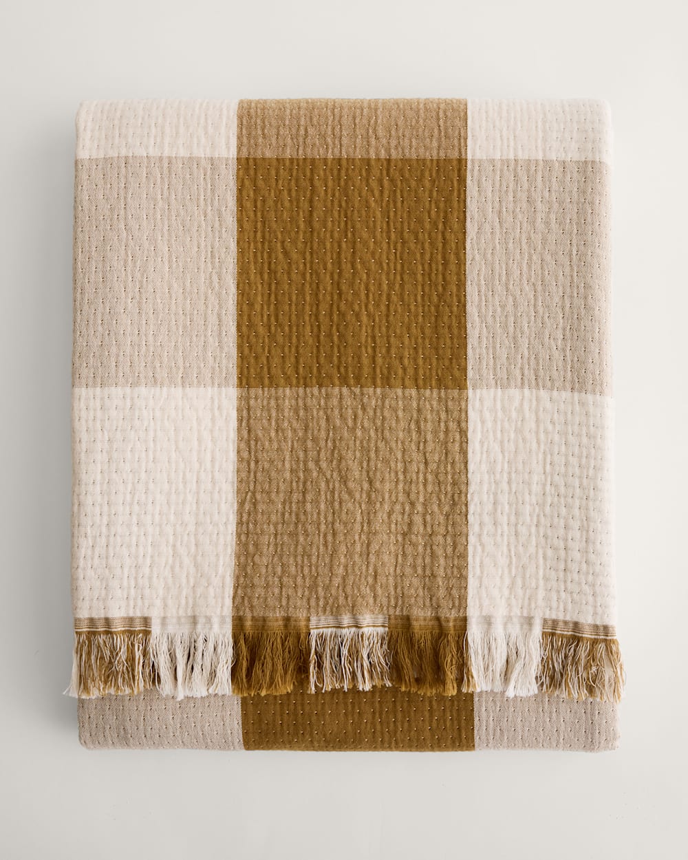 Pendleton Shop Organic Cotton Plaid Fringed Throw
