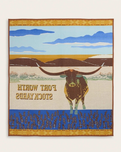 Pendleton Shop Western Longhorn Bluebells Throw