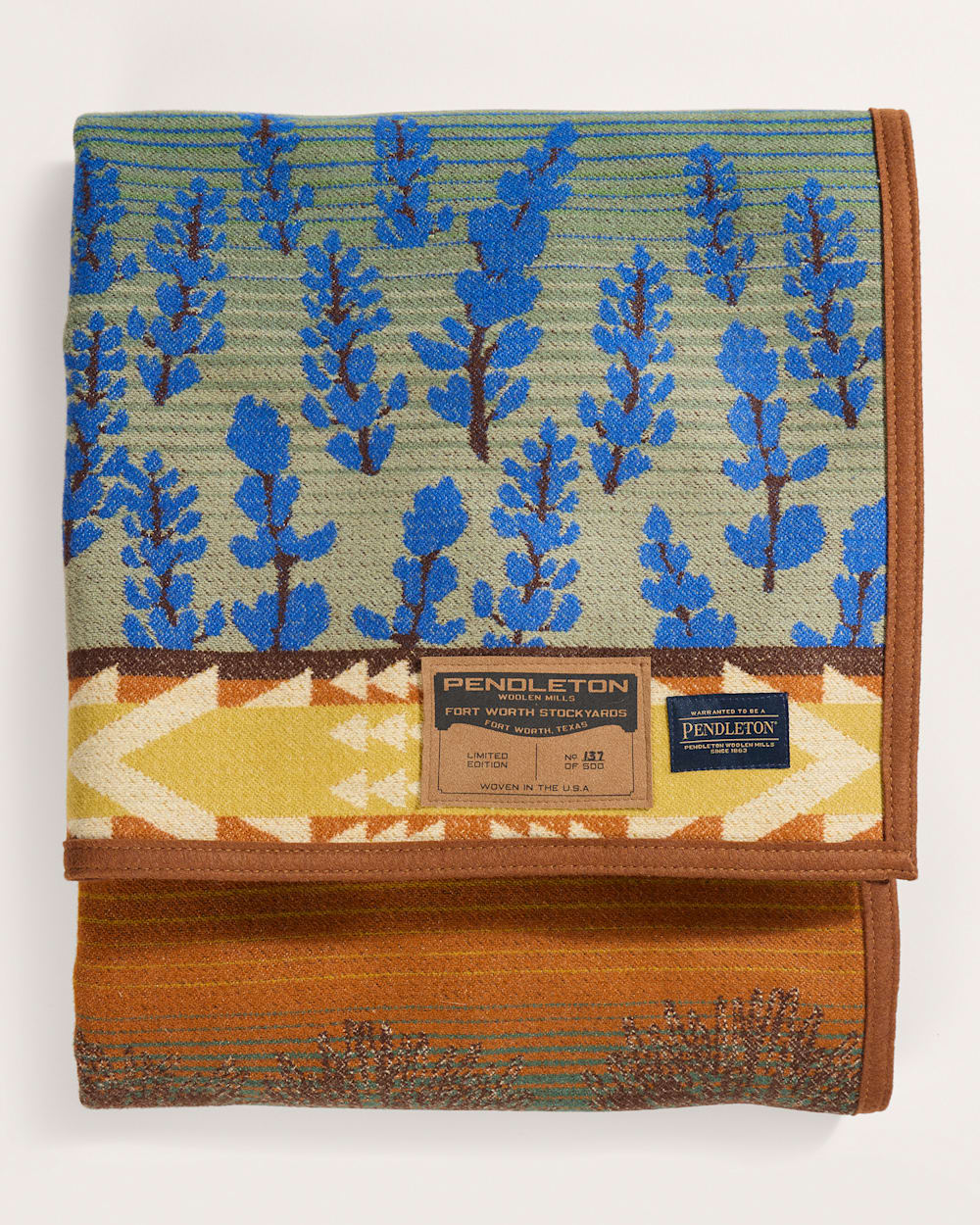 Pendleton Shop Western Longhorn Bluebells Throw