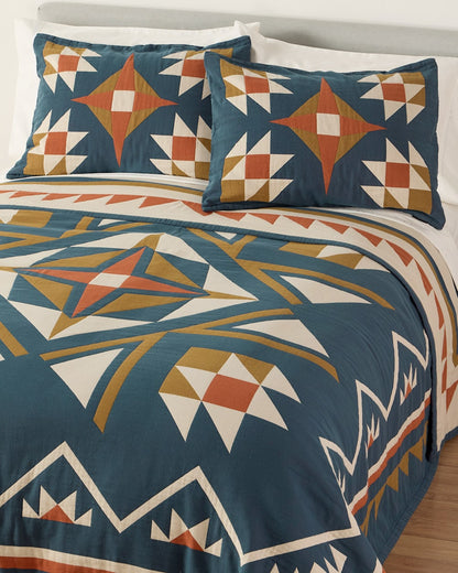 Pendleton Quilted Star Cotton Matelasse Sham