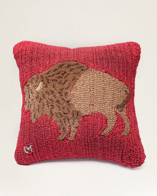 Pendleton Shop Soft & Stylish Plush Buffalo Hooked Square Pillow