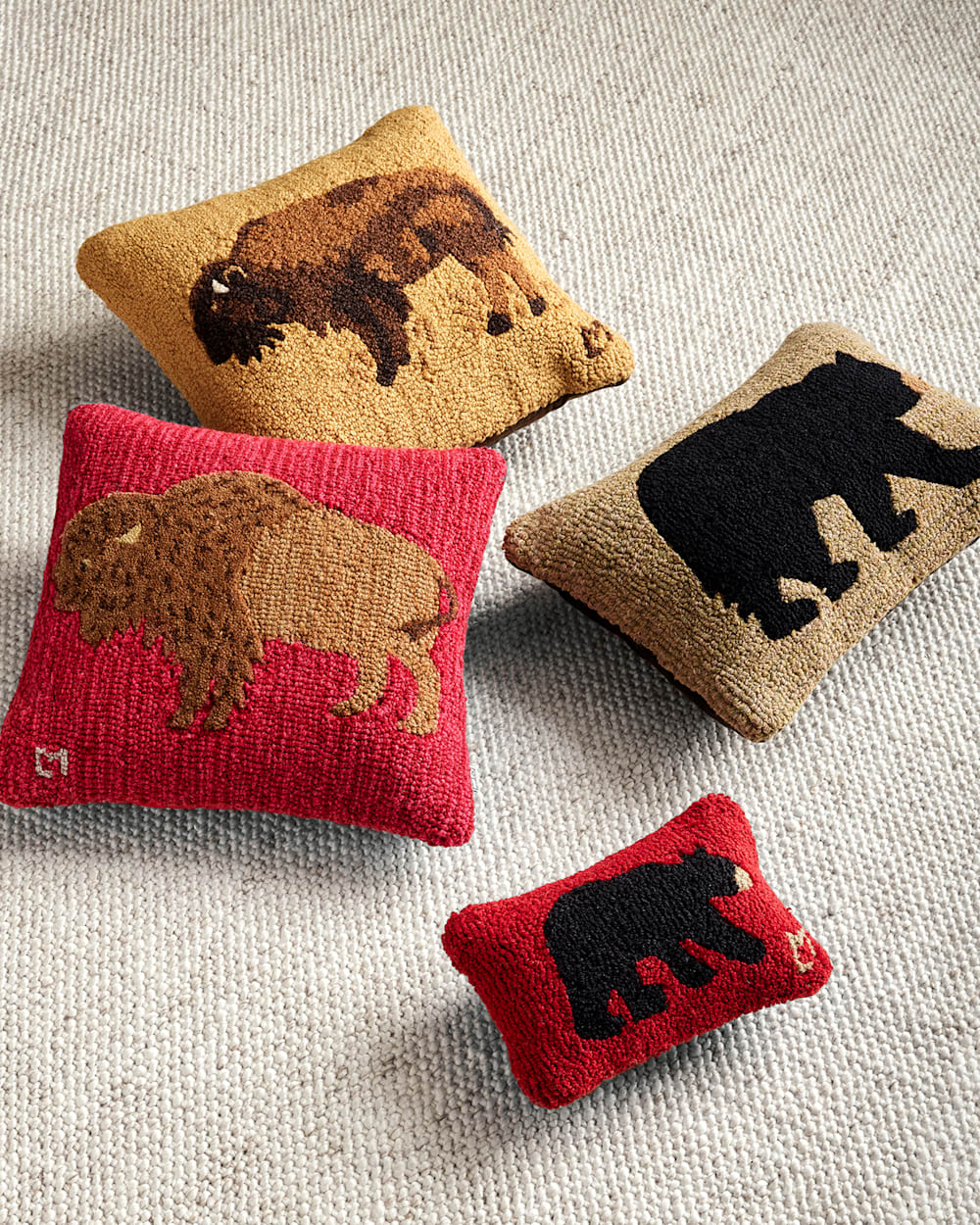 Pendleton Buy Buffalo Hooked Square Pillow, Soft & Cozy Home Decor
