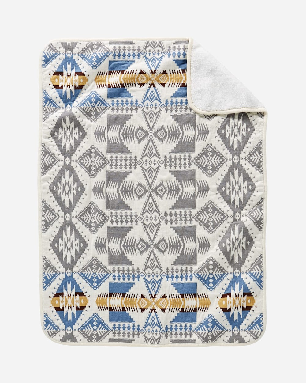 Pendleton Silver Bark Sherpa Stroller Blanket