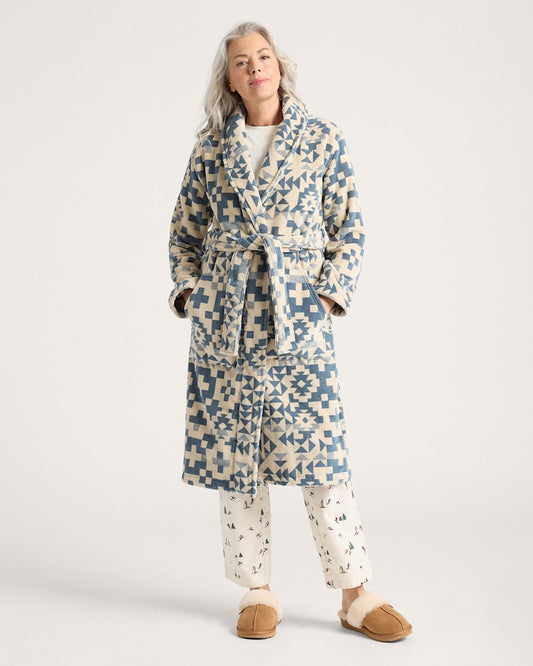 Pendleton Women's Blue Ridge Cotton Terry Velour Bathrobe
