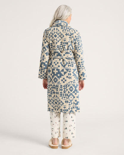 Pendleton Women's Blue Ridge Cotton Terry Velour Bathrobe