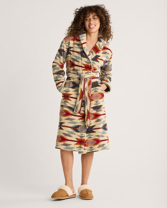 Pendleton Women's Wyeth Trail Cotton Terry Velour Bathrobe