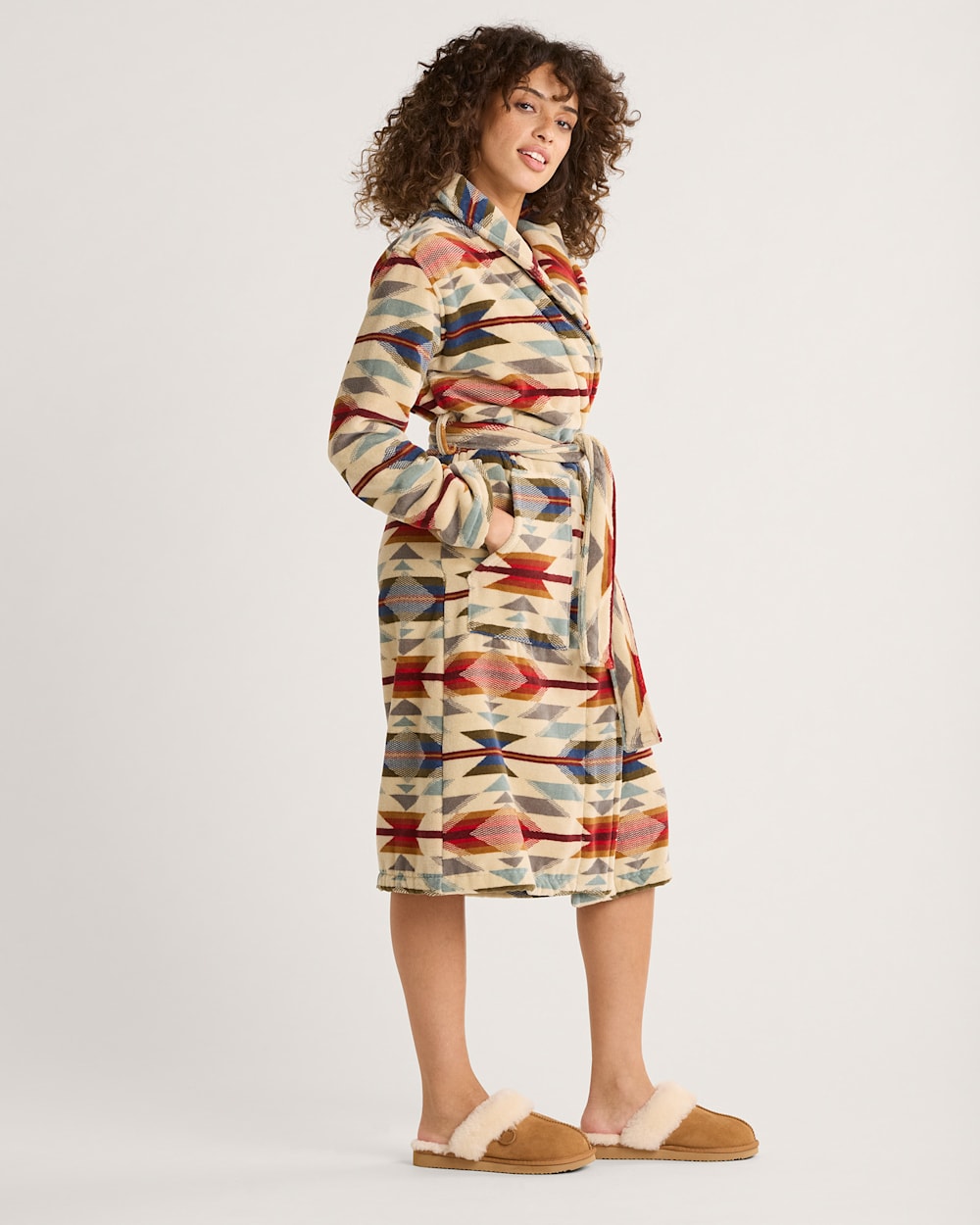 Pendleton Women's Wyeth Trail Cotton Terry Velour Bathrobe
