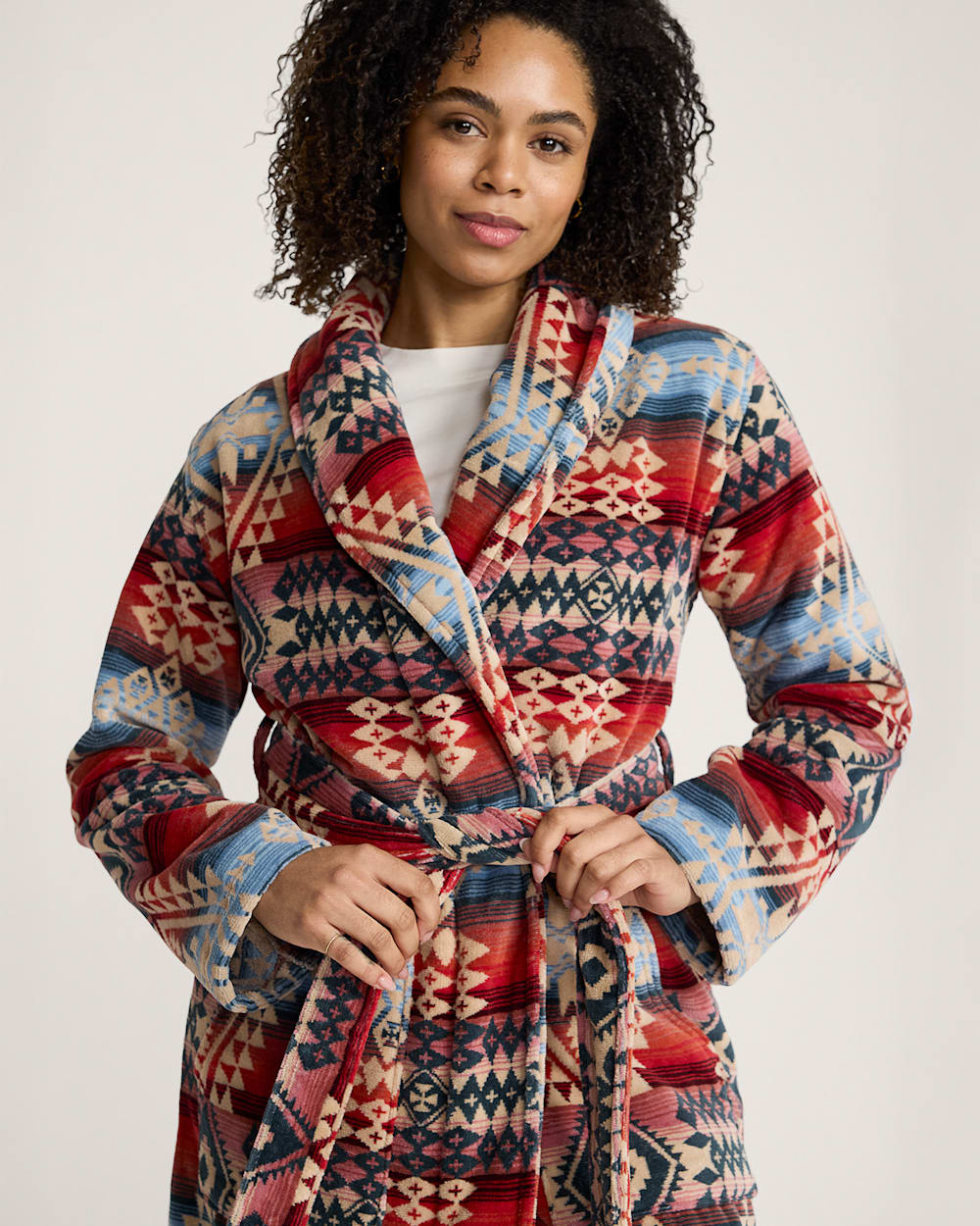 Pendleton Shop Women's Cotton Terry Velour Bathrobe for Cozy Comfort