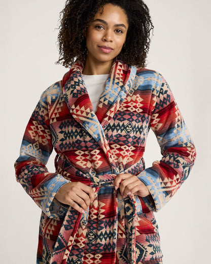 Pendleton Shop Women's Cotton Terry Velour Bathrobe for Cozy Comfort