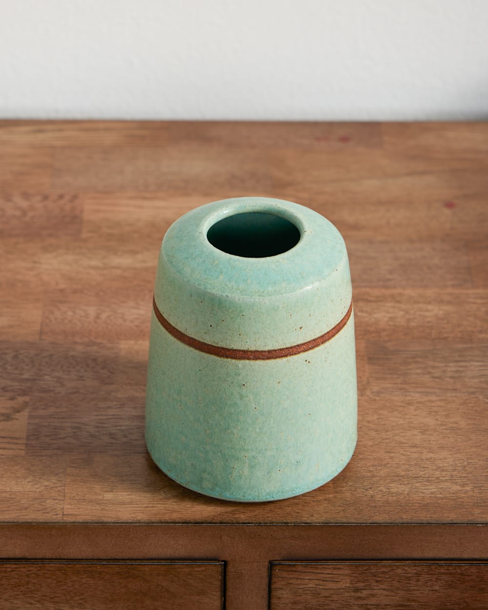 Pendleton Handmade Stoneware & Wood Bud Vase