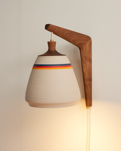 Pendleton Handmade Stoneware & Wood Sconce