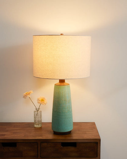 Pendleton Handmade Stoneware & Wood Table Lamp