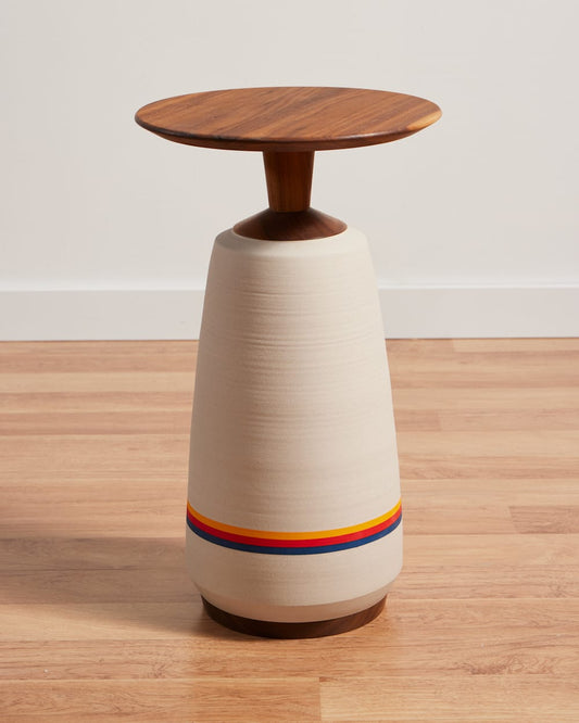 Pendleton Handmade Stoneware & Wood Cocktail Table