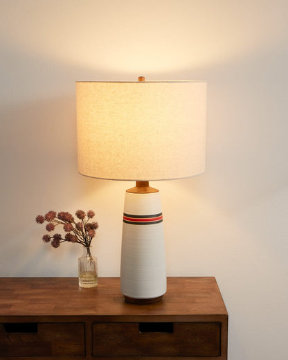 Pendleton Handmade Stoneware & Wood Table Lamp