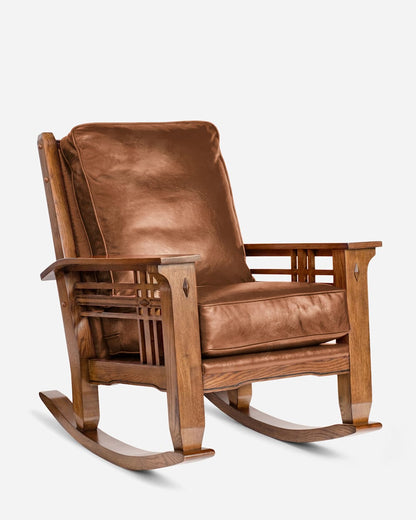 Pendleton Stagecoach Leather Rocker
