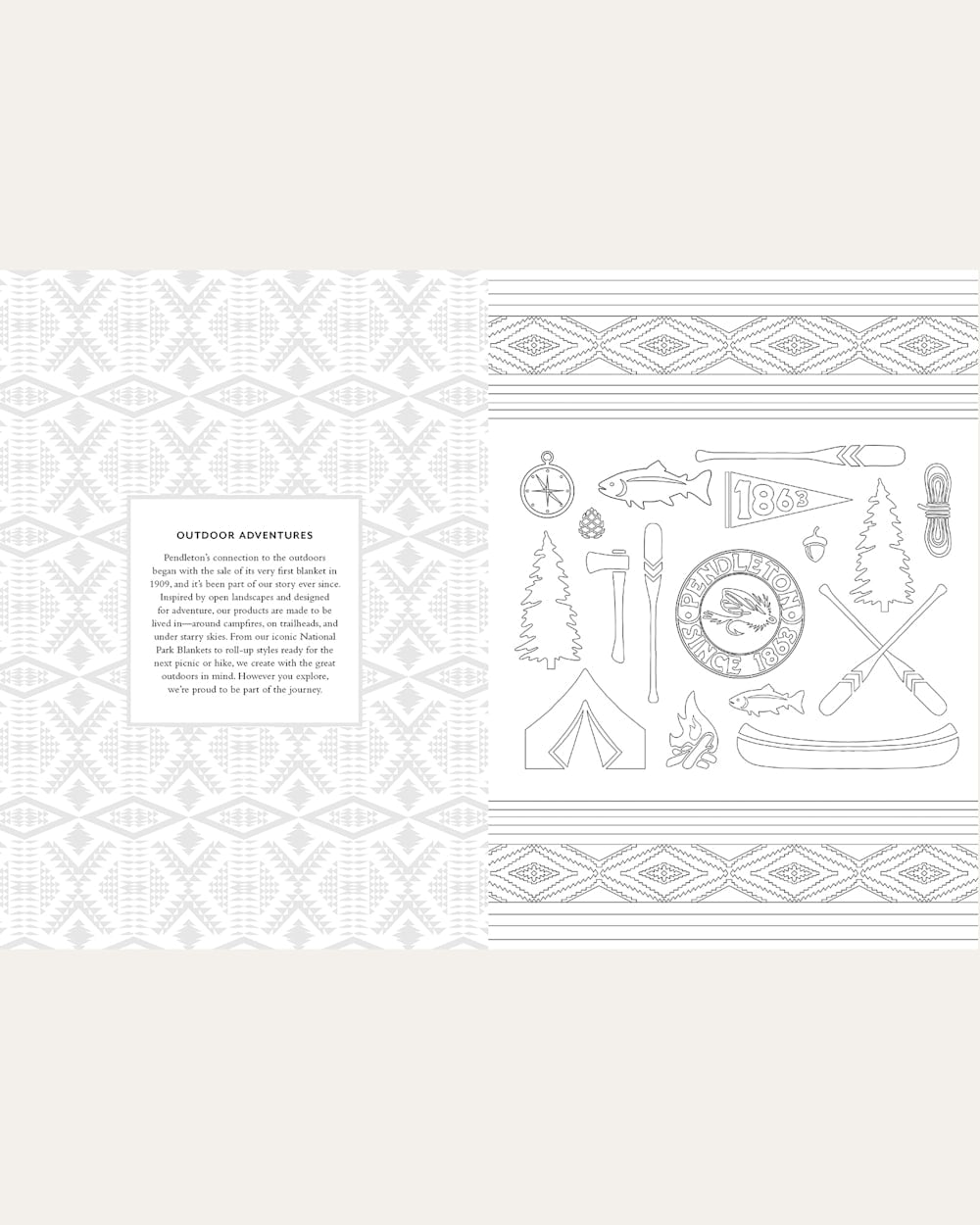 Pendleton Shop The Pendleton Coloring Book With Blanket Designs