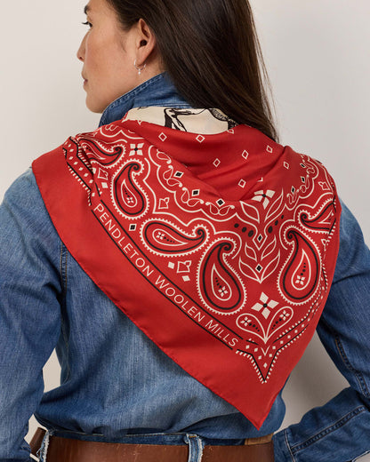 Pendleton Rodeo Spirit Silk Scarf
