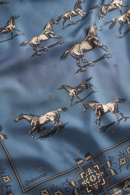 Pendleton Herd Of Horses Silk Scarf