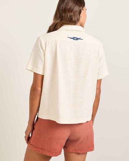 Pendleton Women's Short-Sleeve Embroidered Camp Shirt