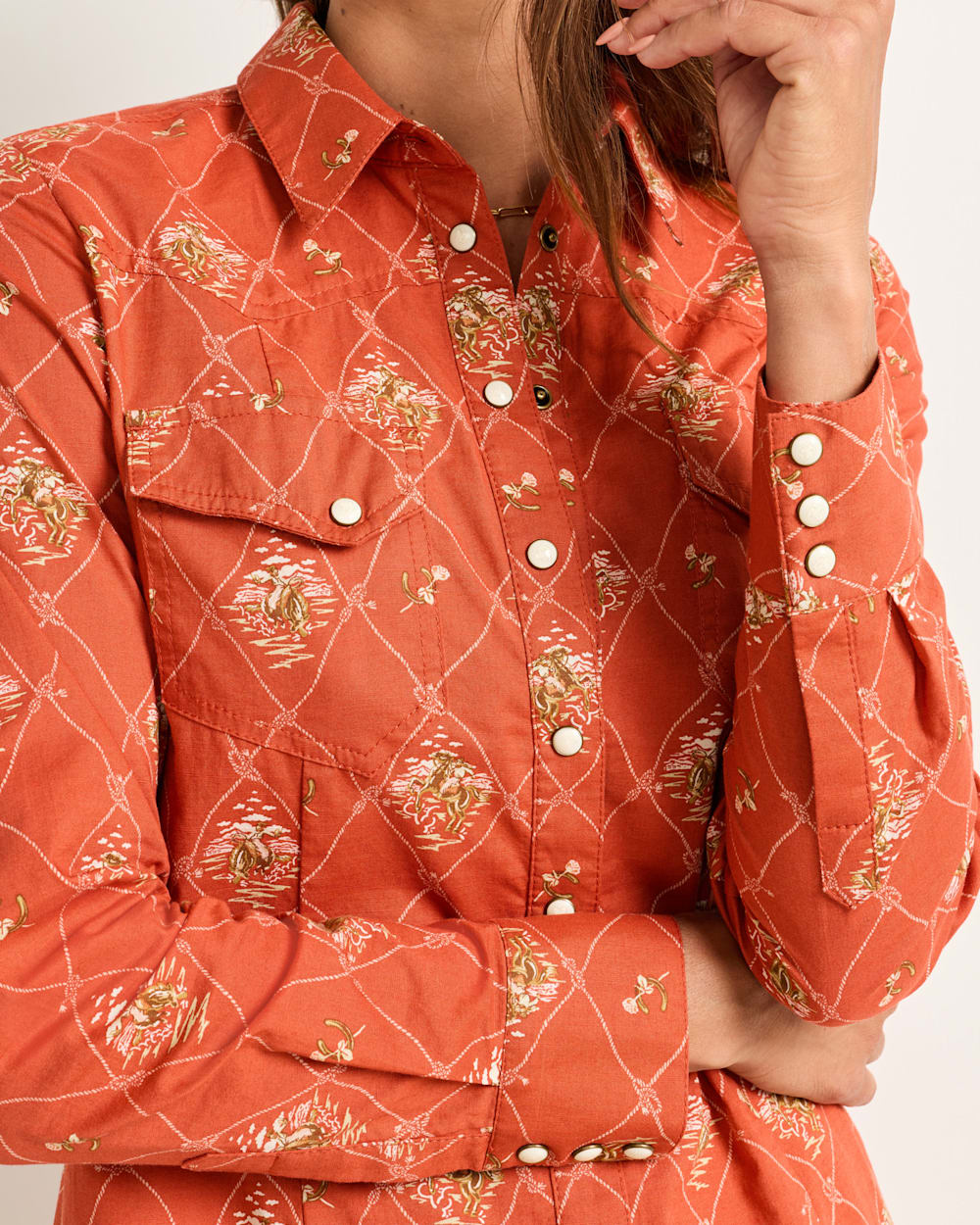 Pendleton Shop Women's Cotton Cowgirl Lattice Gambler Shirt Dress
