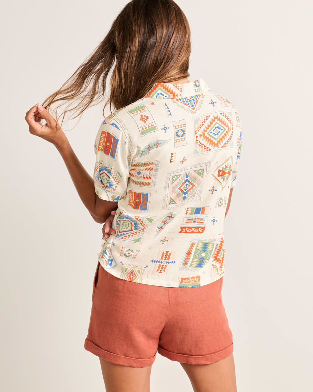 Pendleton Women's Short-Sleeve Harlow Linen Shirt