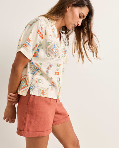 Pendleton Women's Short-Sleeve Harlow Linen Shirt