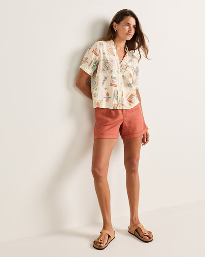 Pendleton Women's Short-Sleeve Harlow Linen Shirt