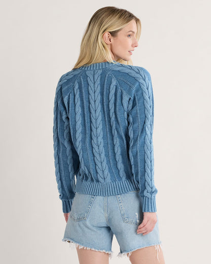 Pendleton Shop Women's Cotton Cable Knit Button-Front Cardigan