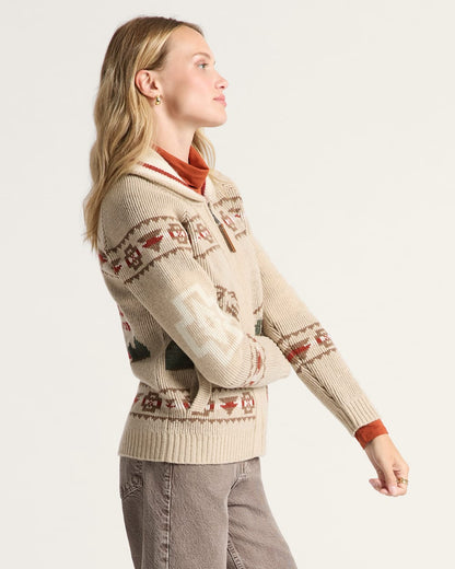 Pendleton Shop Women's Alpine Lambswool Zip Cardigan in Sweaters & Knits