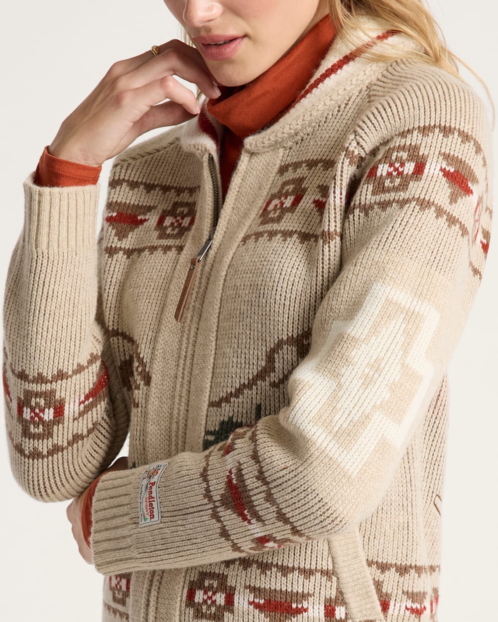 Pendleton Shop Women's Alpine Lambswool Zip Cardigan in Sweaters & Knits