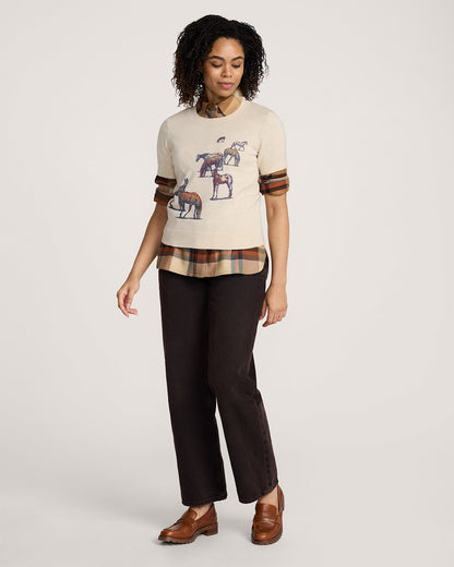Pendleton Shop Classic Western Soft Women's Wild Horse Cotton Sweater