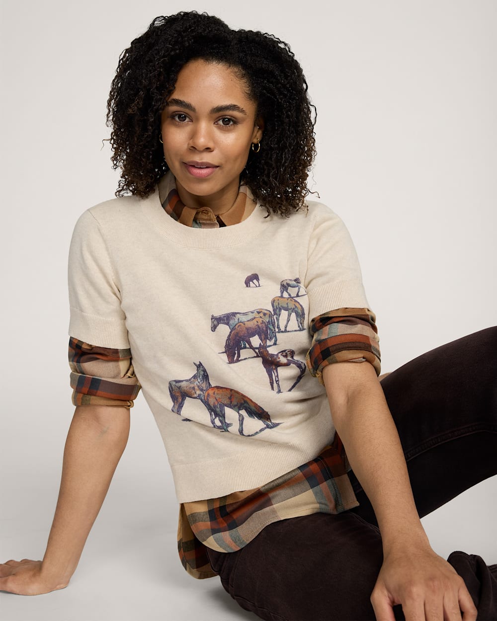 Pendleton Shop Classic Western Soft Women's Wild Horse Cotton Sweater
