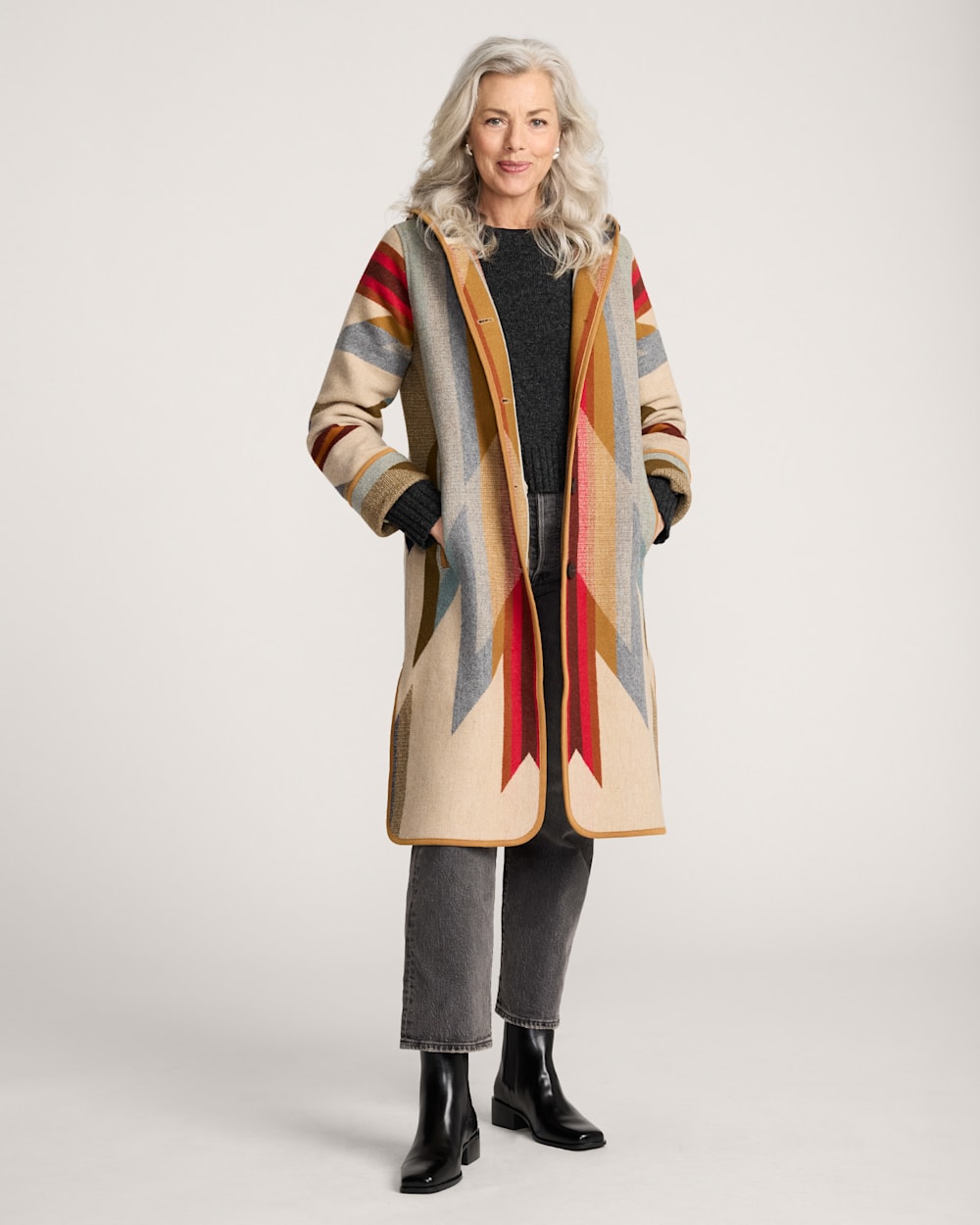 Pendleton Shop Women's Wyeth Trail Wool Blanket Coat Outerwear