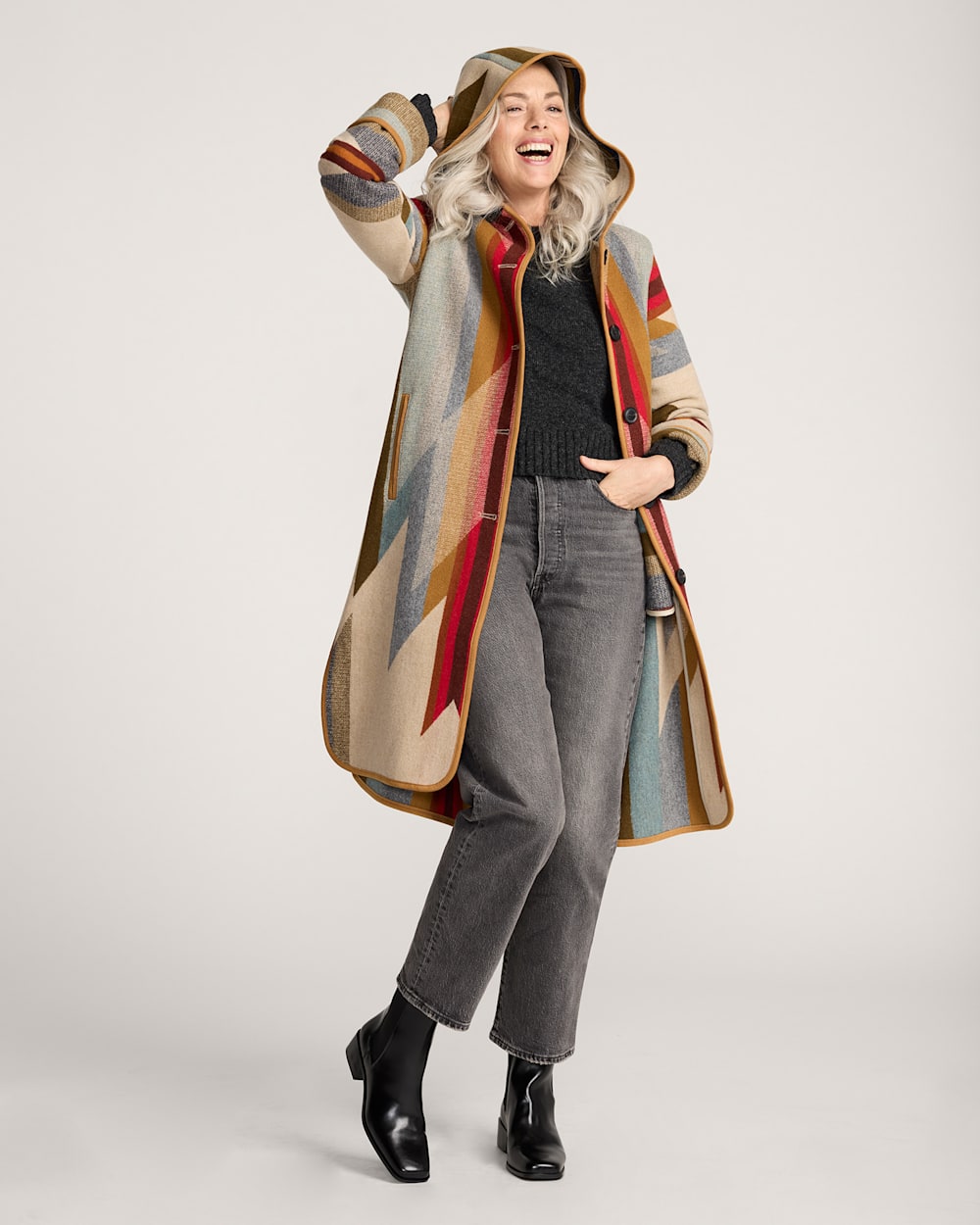 Pendleton Shop Women's Wyeth Trail Wool Blanket Coat Outerwear