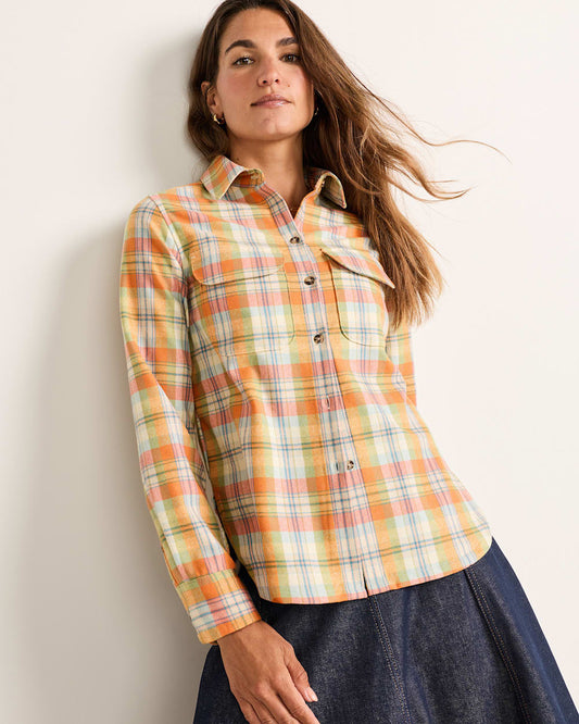 Pendleton Shop Women's Wool Flannel Plaid Long-Sleeve Board Shirt