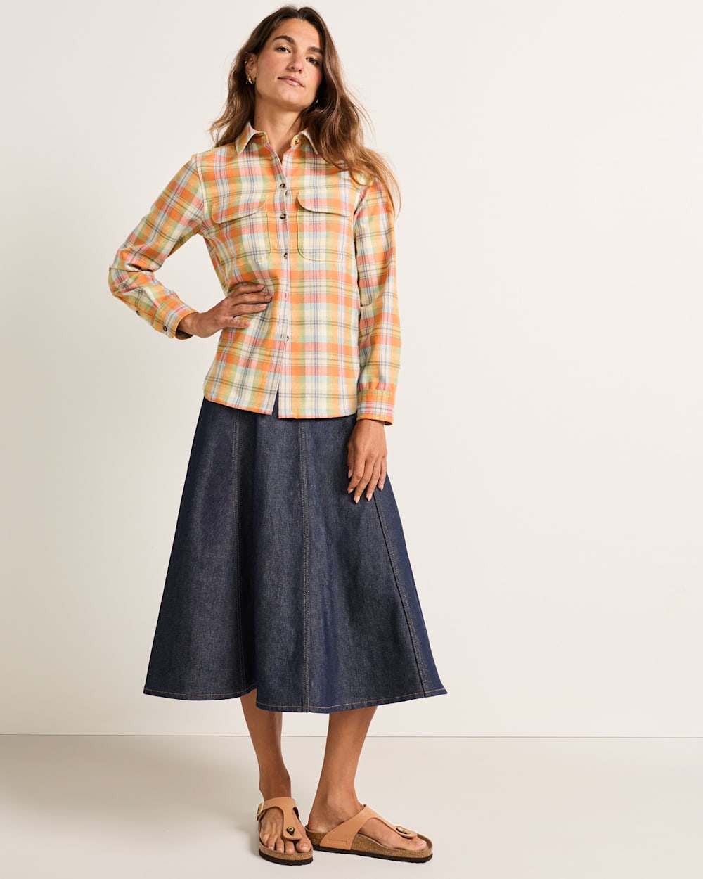 Pendleton Shop Women's Wool Flannel Plaid Long-Sleeve Board Shirt