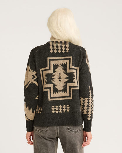 Pendleton Shop Women's Lambswool Mixed Graphic Cardigan for Unique Style
