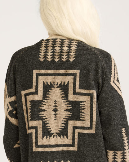 Pendleton Shop Women's Lambswool Mixed Graphic Cardigan for Unique Style