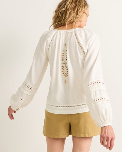 Pendleton Shop Women's Athena Blouse: Linen Rayon Blend Shirt