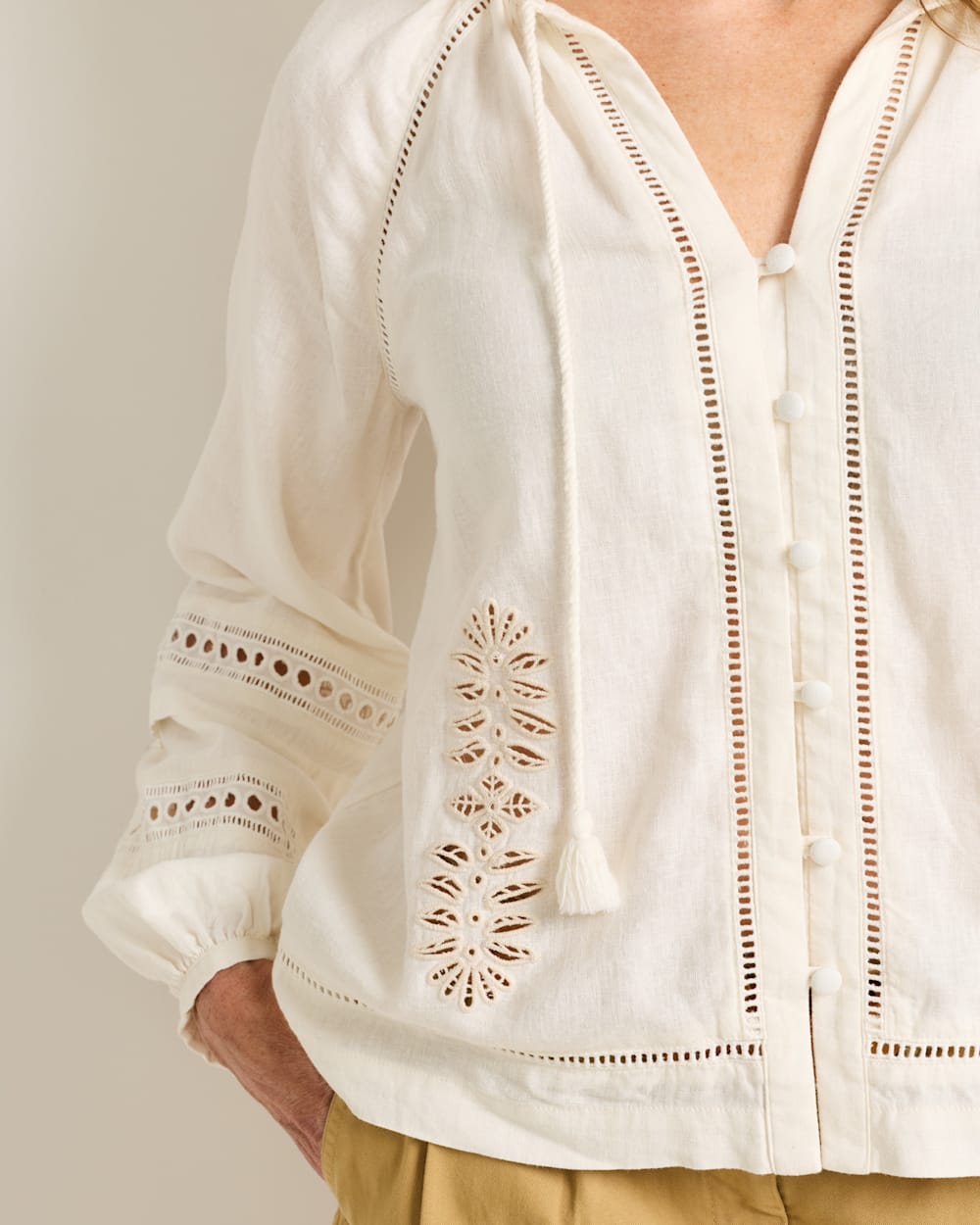 Pendleton Shop Women's Athena Blouse: Linen Rayon Blend Shirt