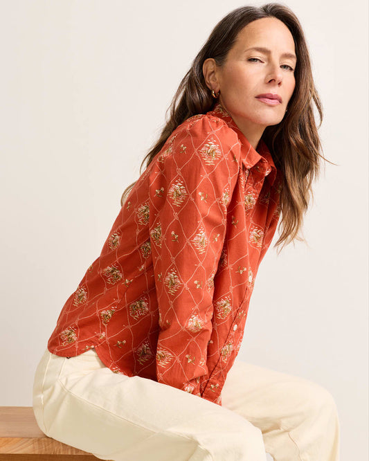 Pendleton Shop Women's Cowgirl Lattice Winona Puff Sleeve Shirt