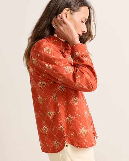 Pendleton Shop Women's Cowgirl Lattice Winona Puff Sleeve Shirt