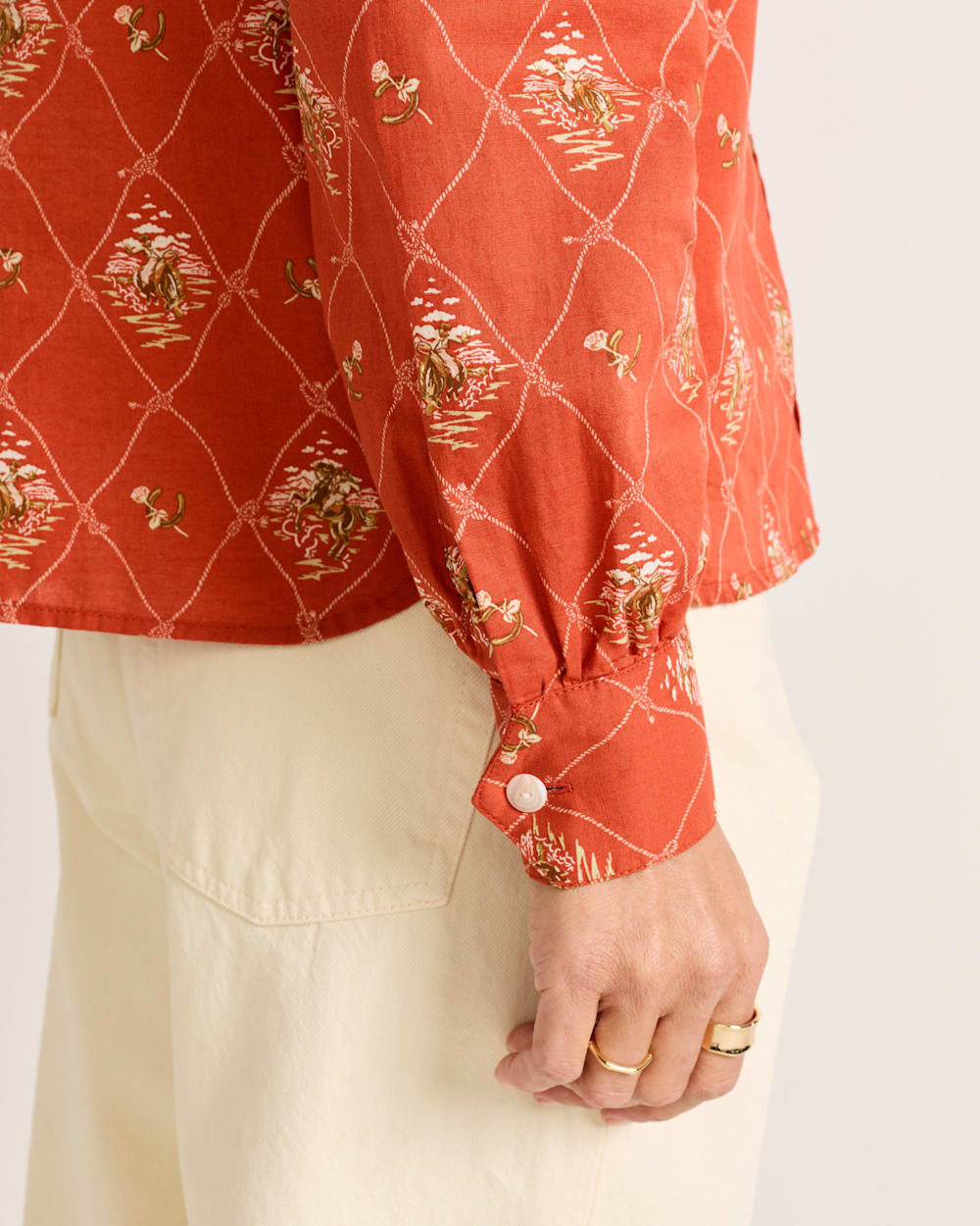 Pendleton Shop Women's Cowgirl Lattice Winona Puff Sleeve Shirt