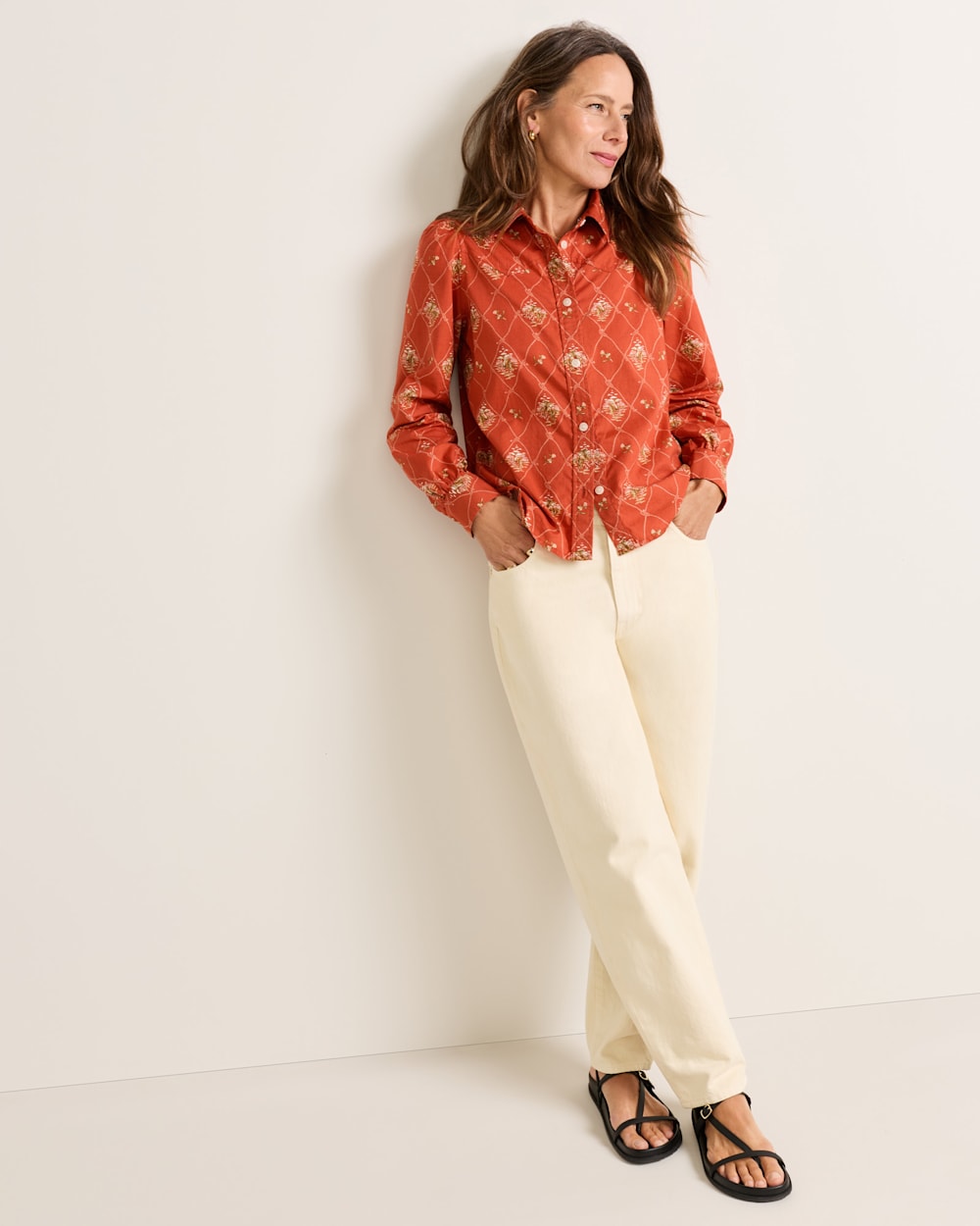Pendleton Shop Women's Cowgirl Lattice Winona Puff Sleeve Shirt