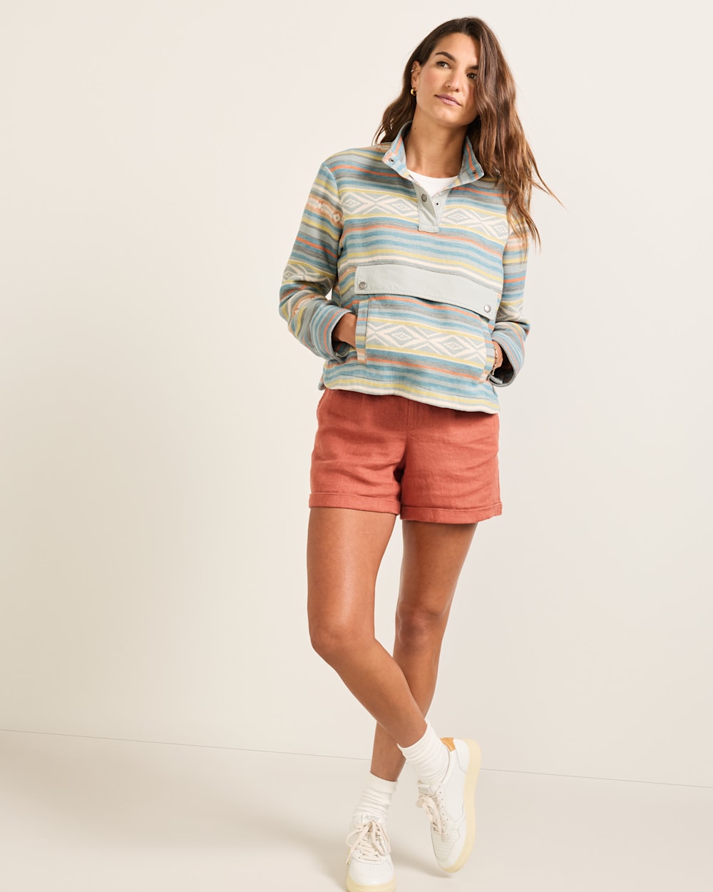 Pendleton Shop Women's Cotton Doublesoft Half-Snap Pullover Shirt