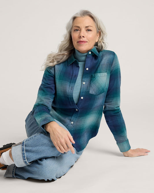 Pendleton Buy Women's Plaid Cotton Flannel Relaxed Shirt Tops