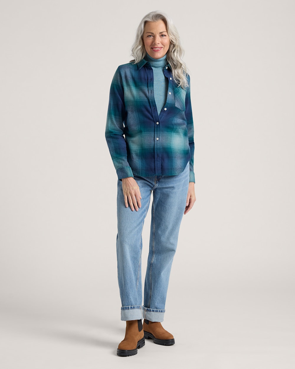 Pendleton Buy Women's Plaid Cotton Flannel Relaxed Shirt Tops