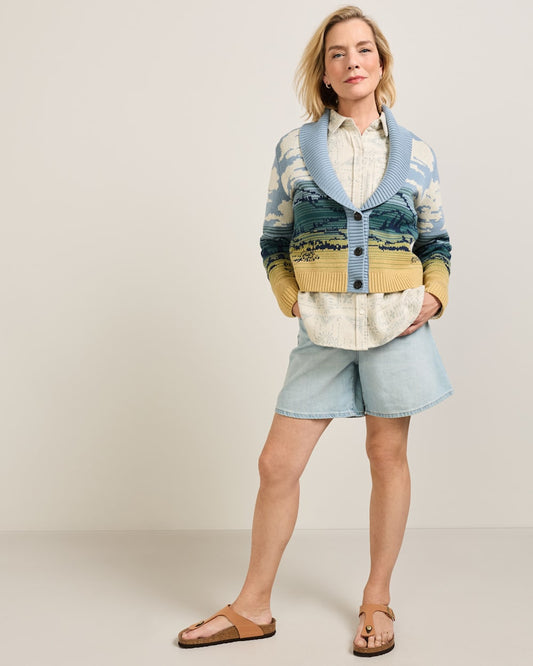Pendleton Shop Women's Big Sky Cotton Graphic Cardigan Sweater